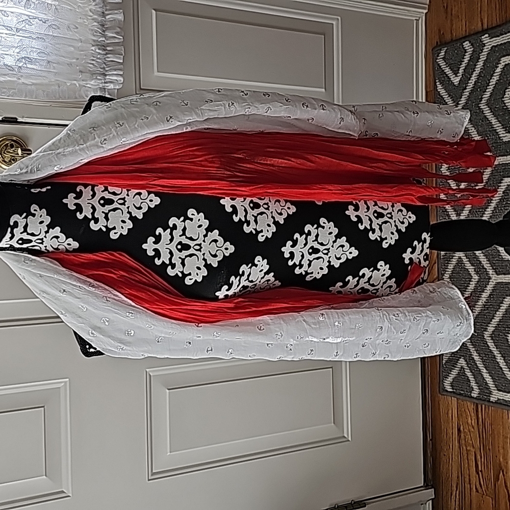 2 scarves-anchors and red